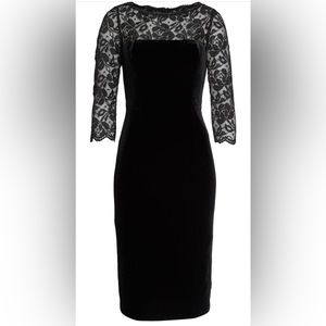 Eliza J lace and velvet sheath dress size 16